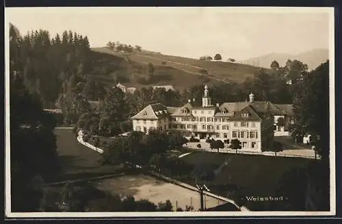 AK Weissbad, Ortsansicht aus der Vogelschau