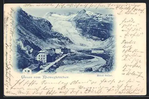 AK Rhonegletscher, Blick aufs Hotel Seiler