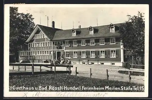 AK Hundwil, Gasthaus und Bad Rössli, Ferienheim