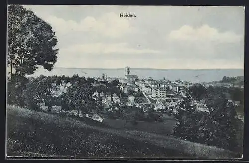 AK Heiden, Ortsansicht aus der Vogelschau