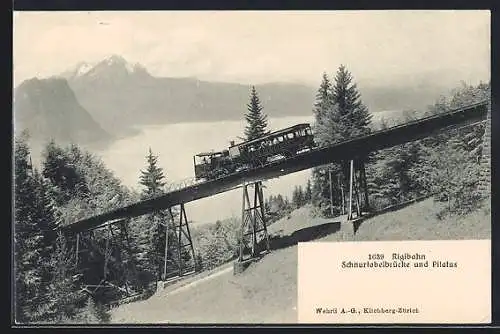 AK Rigibahn, Schnurtobelbrücke und Pilatus