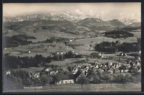 AK Waldstatt, Panoramablick vom Berg