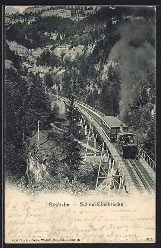 AK Rigibahn auf der Schnurtobelbrücke