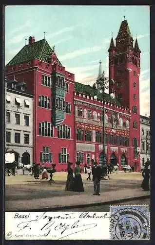 AK Basel, Blick zum Rathaus