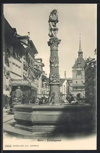 AK Bern, Brunnen in der Spitalgasse