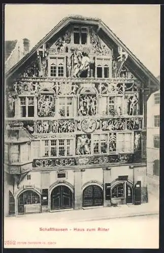 AK Schaffhausen, Haus zum Ritter, Gasthaus, Fassade