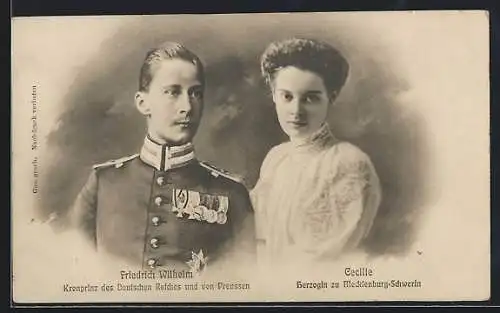 AK Friedrich Wilhelm und Cecilie