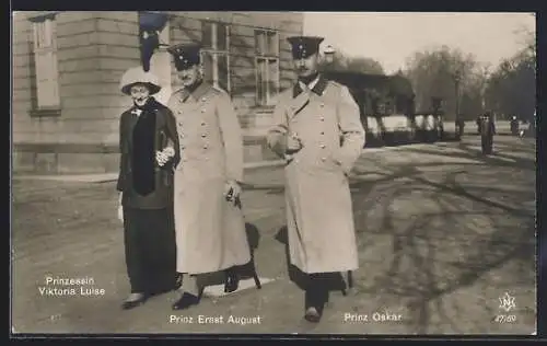 AK Prinz Oskar, Prinzessin Viktoria Luise und Prinz Ernst August, Herzog von Braunschweig