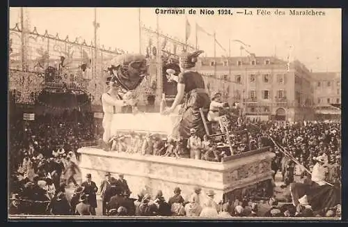 AK Nice, Carnaval de Nice 1924, La Fete des Maraichers