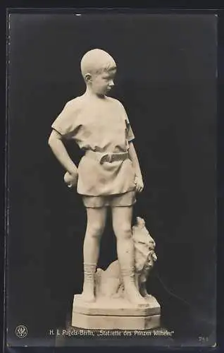 Foto-AK NPG 751, Statuette des Prinzen Wilhelm, H. I. Pagels-Berlin