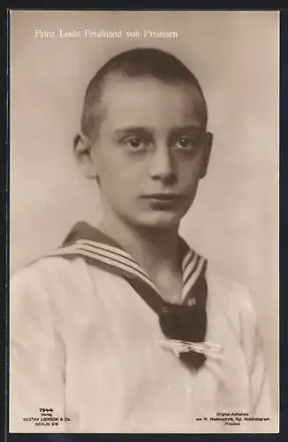 AK Portrait Prinz Louis Ferdinand in Matrosenuniform