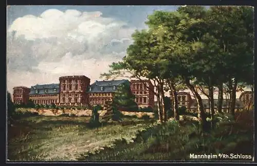 AK Mannheim a. Rh., Ansicht vom Schloss