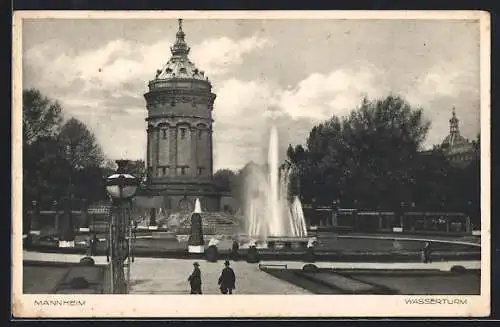 AK Mannheim, Blick zum Wasserturm