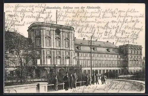 AK Mannheim, Schloss von der Rheinseite