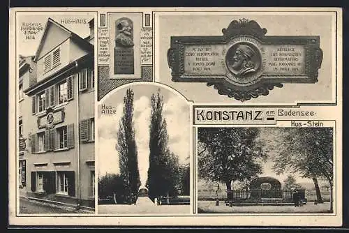 AK Konstanz, Hus-Allee, Hus-Stein, Hus-Haus