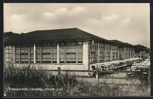 AK Trassenheide /Usedom, Strand-Cafe mit Terrasse