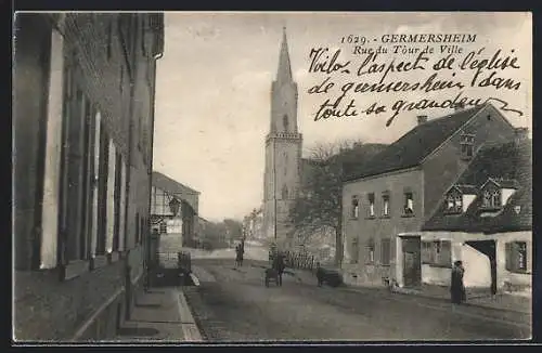 AK Germersheim, Rue du Tour de Ville