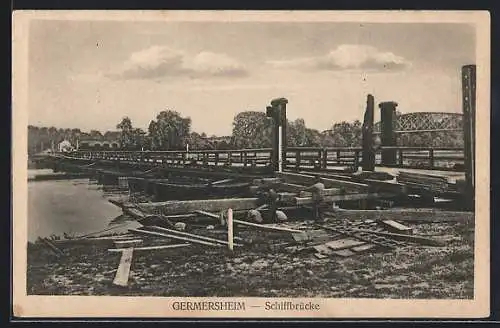 AK Germersheim, an der Schiffbrücke