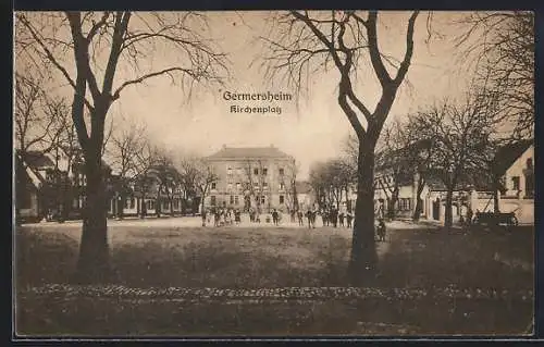 AK Germersheim, Ansicht vom Kirchenplatz