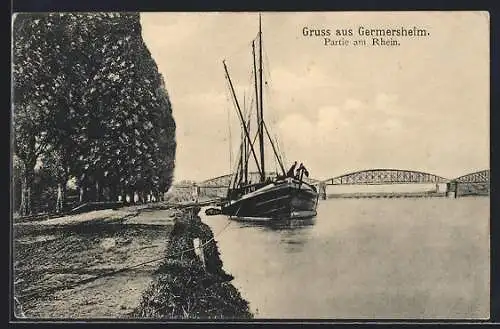 AK Germersheim, Partie am Rhein