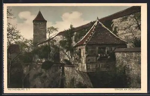 AK Rothenburg / Tauber, Erker am Rödertor