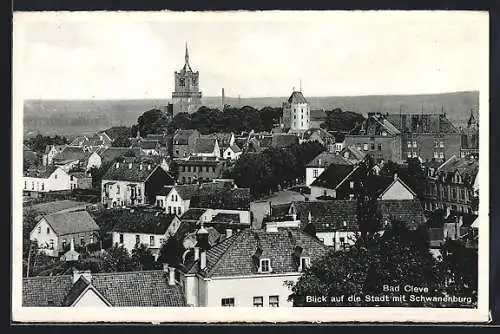 AK Bad Kleve, Blick auf die Stadt mit Schwanenburg