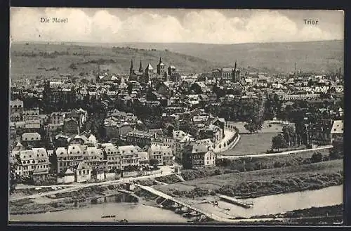 AK Trier, Teilansicht mit Mosel