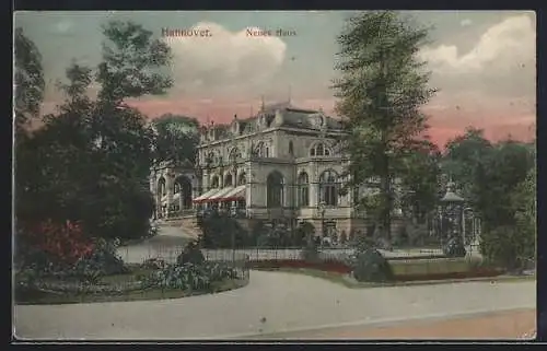 AK Hannover, XXV. Deutscher Philatelisten-Tag, 1913, Neues Haus