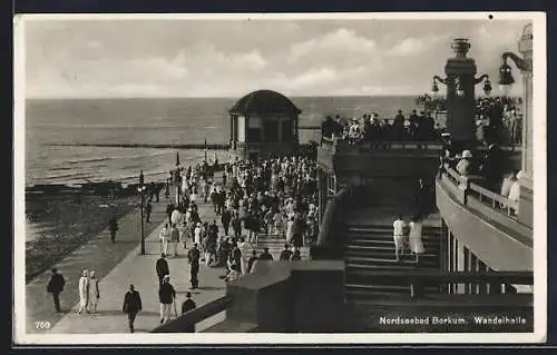 AK Nordseebad Borkum, Wandelhalle aus der Vogelschau