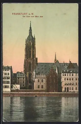 AK Alt-Frankfurt, Der Dom vom Main aus
