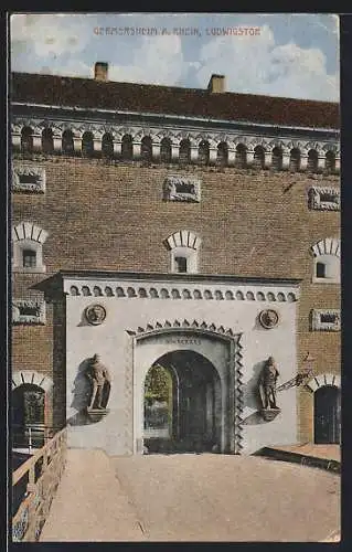 AK Germersheim a. Rhein, Partie am Ludwigsthor