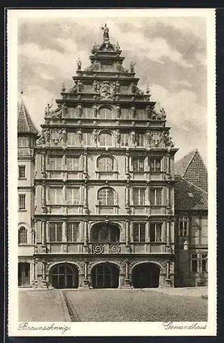 AK Braunschweig, Blick auf das Gewandhaus