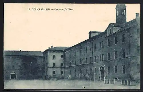 AK Germersheim, Blick auf die Caserne Galliéni