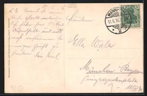 AK Mannheim a. Rh., Partie im Friedrichspark