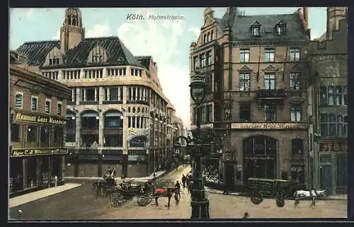 AK Köln a. Rh., Hohestrasse mit Wallrafplatz