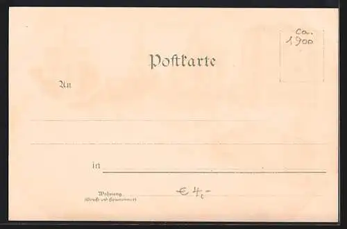 Lithographie Erfurt, Dom und Severinkirche, Dom Portal, Haus zum breiten Herd