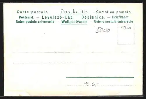 Lithographie Köln, Rathaus, Post, Moltke-Denkmal