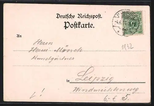 Lithographie Hamburg, Im Ratsweinkeller, Rosenkranz