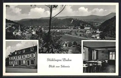 AK Stühlingen /Baden, Gasthaus z. Drechsler, Blick zur Schweiz