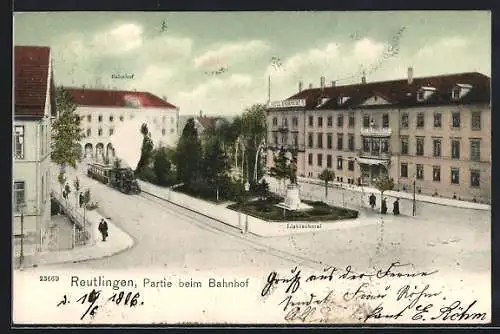 AK Reutlingen, Partie beim Bahnhof