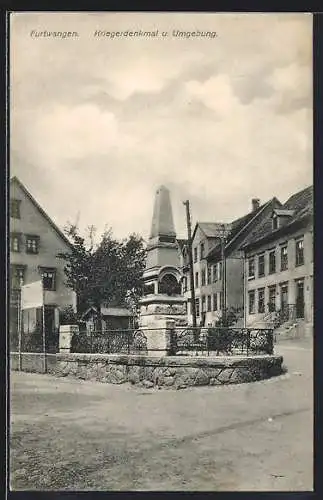 AK Furtwangen, Kriegerdenkmal und Umgebung