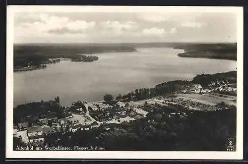 AK Werbellinsee, Fliegeraufnahme vom Werbelinsee