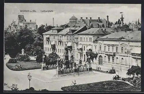 AK Worms, Blick über den Lutherplatz