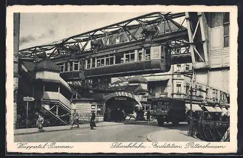 AK Wuppertal-Barmen, Rittershausen, Endstation der Schwebebahn