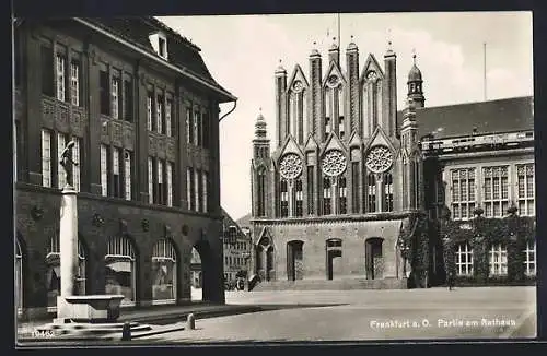 AK Frankfurt a. O., Partie am Rathaus