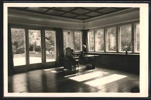 AK Kloster /Hiddensee, Gerhart Hauptmann-Heim und Arbeitstätte, Innenansicht