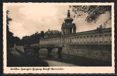 AK Dresden, Zwinger, Eingang durchs Kronentor