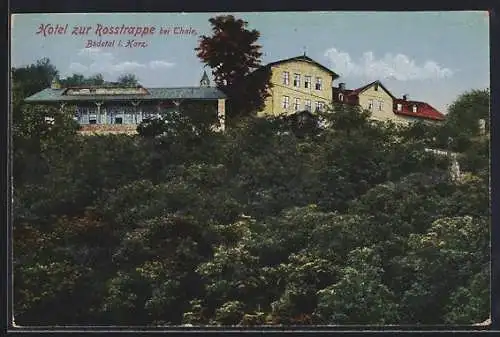 AK Bodetal i. Harz, Hotel zur Rosstrappe bei Thale