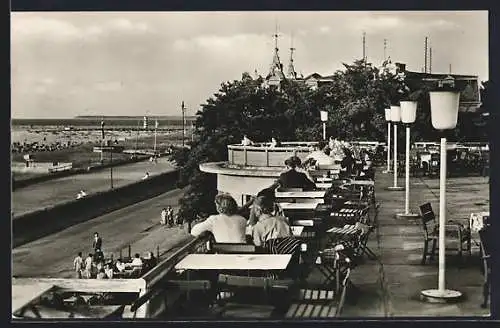 AK Warnemünde, Gasthaus HOG Strandhaus, Terrasse