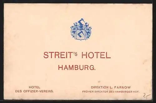 AK Hamburg, Alsterbassin von Streit`s Hotel aus gesehen